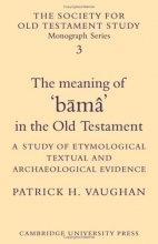 Cover art for The Meaning of 'Bama' in the Old Testament: A Study of Etymological, Textual and Archaeological Evidence