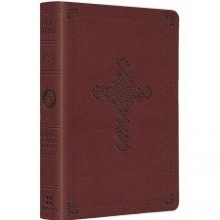 Cover art for ESV Compact TruTone Bible - Antique Cross (Cranberry)