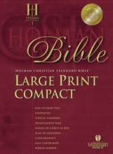 Cover art for HCSB Large Print Compact Bible, Burgundy Bonded Leather