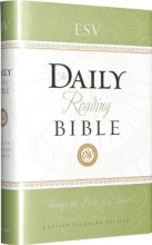 Cover art for ESV Daily Reading Bible, Hardcover, Black Letter Text
