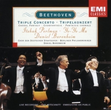 Cover art for Beethoven - Triple Concerto ~ Choral Fantasy / Perlman, Yo-Yo Ma, Berliner Phil., Barenboim