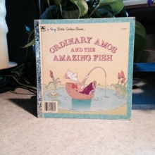Cover art for Ordinary Amos and the amazing fish (A Big little golden book)