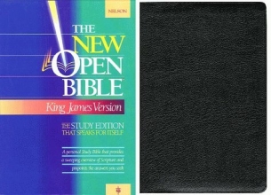 Cover art for Holy Bible: The New Open Bible, Study Edition, King James Version, Black Genuine Leather