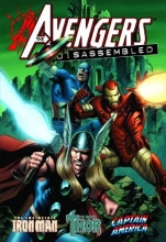 Cover art for Avengers Disassembled: Iron Man, Thor & Captain America