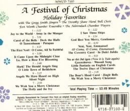 Cover art for A Festival of Christmas Holiday Favorites