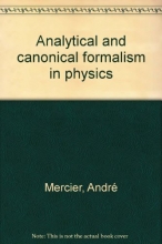 Cover art for Analytical and canonical formalism in physics