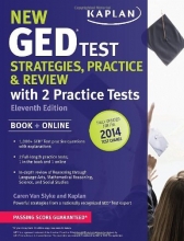 Cover art for New GED Test Strategies, Practice, and Review with 2 Practice Tests: Book + Online - Fully Updated for the 2014 GED (Kaplan Test Prep)