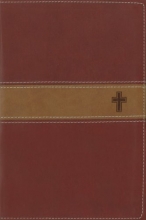 Cover art for NIV Gift Bible Bible Burgundy/Tan with Cross-Walmart