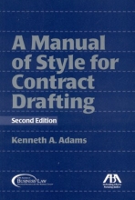 Cover art for Manual of Style for Contract Drafting