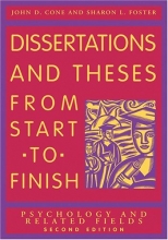 Cover art for Dissertations And Theses from Start to Finish: Psychology And Related Fields