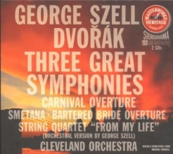 Cover art for Dvorak: Three Great Symphonies, Nos. 7, 8 & 9, Carnival Overture / Smetana: Bartered Bride Overture / String Quartet