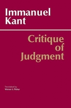 Cover art for Critique of Judgment (Hackett Classics)