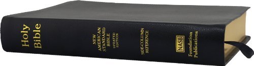 Cover art for NASB Side-Column Reference Wide Margin Bible; Black Genuine Leather