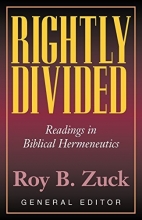 Cover art for Rightly Divided: Readings in Biblical Hermeneutics