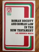 Cover art for Roman Law and Roman Society in the New Testament