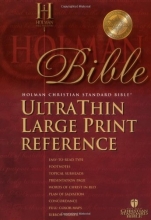 Cover art for HCSB Large Print Ultrathin Reference Bible, Black Genuine Leather
