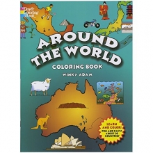 Cover art for Around the World Coloring Book (Dover History Coloring Book)