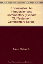 Cover art for ECCLESIASTES An Introduction and Commentary (Tyndale O.T.Commentary)