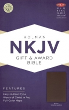 Cover art for NKJV Gift & Award Bible, Brown Imitation Leather