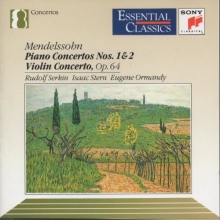 Cover art for Mendelssohn: Piano Concertos Nos. 1 & 2, Violin Concerto, Op. 64 (Essential Classics)