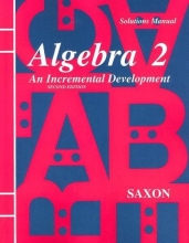 Cover art for Solutions Manual for Algebra 2 : An Incremental Development