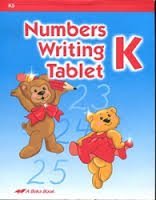 Cover art for Numbers Writing Tablet K (A Beka #53929)