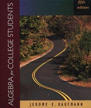 Cover art for Algebra for College Students