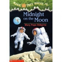 Cover art for Magic tree House #8, midnight on The Moon