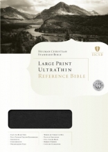 Cover art for HCSB Large Print Ultrathin Reference Bible, Mantova Black LeatherTouch