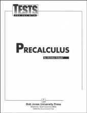 Cover art for Tests for Use with Precalculus for Christian Schools Bob Jones University Press