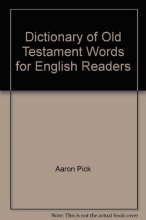 Cover art for Dictionary of Old Testament Words for English Readers