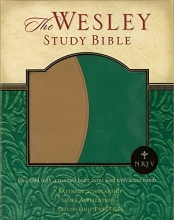 Cover art for New Revised Standard Version Wesley Study Bible: Green/Brown Faux Leather Edition