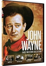 Cover art for John Wayne: Early Westerns Collection 4 Pack: Range Feud - Two-Fisted Law - Texas Cyclone - Angel and the Badman