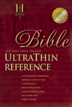 Cover art for NKJV UltraThin Reference Bible (Black Genuine Leather - Indexed)