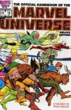 Cover art for Essential Official Handbook of the Marvel Universe, Vol. 3, Deluxe Edition