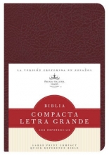 Cover art for RVR 1960 Biblia Compacta Letra Grande con Referencias, rojizo imitacin piel (Spanish Edition)