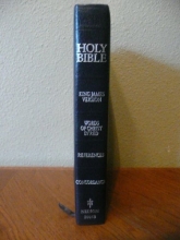 Cover art for Holy Bible, King James Version: Slimline Reference Bible/Genuine Leather, No 566B Blue