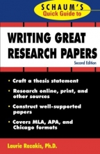 Cover art for Schaum's Quick Guide to Writing Great Research Papers