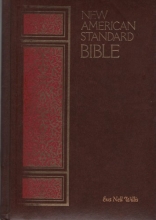 Cover art for New American Standard Bible -- Burgandy Leather, 532BR -- Giant Print Reference Edition -- Words of Christ in Red -- Illustrated Dictionary / Concordance and Special Study Helps