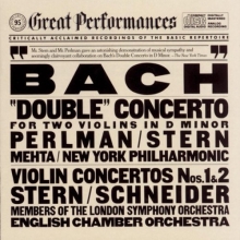 Cover art for Bach: Double Concerto For Two Violins In D Minor, Violin Concertos Nos. 1 & 2 (CBS Great Performances)