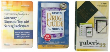 Cover art for Pkg: Tabers 22nd Index, Vallerand Drug Guide w CD 13th & Van Leeuwen Hnbk Lab & Dx Tests 5th