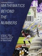 Cover art for Customized Version of Mathematics Beyond the Numbers by George T. Gilbert and Rhonda L. Hatcher Designed Specifically for Valencia College