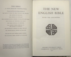 Cover art for The New English Bible with the Apocrypha Oxford and Cambridge