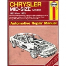 Cover art for Chrysler Mid-Size Models 1982 Thru 1993: Front Wheel Drive (Haynes Automotive Repair Manuals)