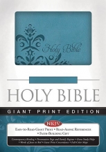 Cover art for Holy Bible NKJV Giant Print Edition Teal Leathersoft