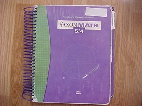Cover art for Saxon Math 5 / 4, Vol. 2: Teacher's Manual, 3rd Edition