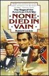 Cover art for None Died in Vain: The Saga of the American Civil War