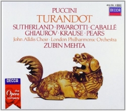 Cover art for Puccini - Turandot / Sutherland  Pavarotti  Caball  Ghiaurov  Krause  Pears  LPO  Mehta