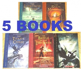Cover art for Rick Riordan PERCY JACKSON & THE OLYMPIANS Series Set Book 1-5