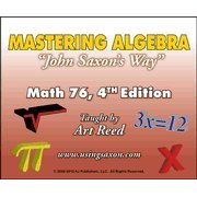 Cover art for Mastering Algebra John Saxon's Way: Math 76, 4th Edition DVD Set
